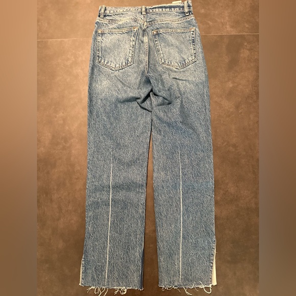 Reformation Gem Slit Hem High Rise Straight Jeans in Ponce - Picture 7 of 8